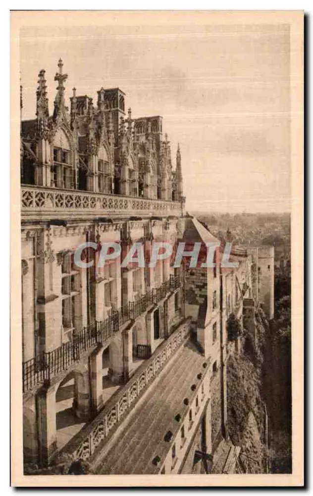 Castelo de Amboise — Fachada sobre a Loire — Editor: Lévy e Neumann, 44, rue Létellier, Paris - Frente