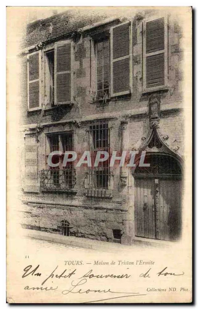 Tours — Casa de Tristan l'Ermité — Coleções ND Fot. n°11 - Frente