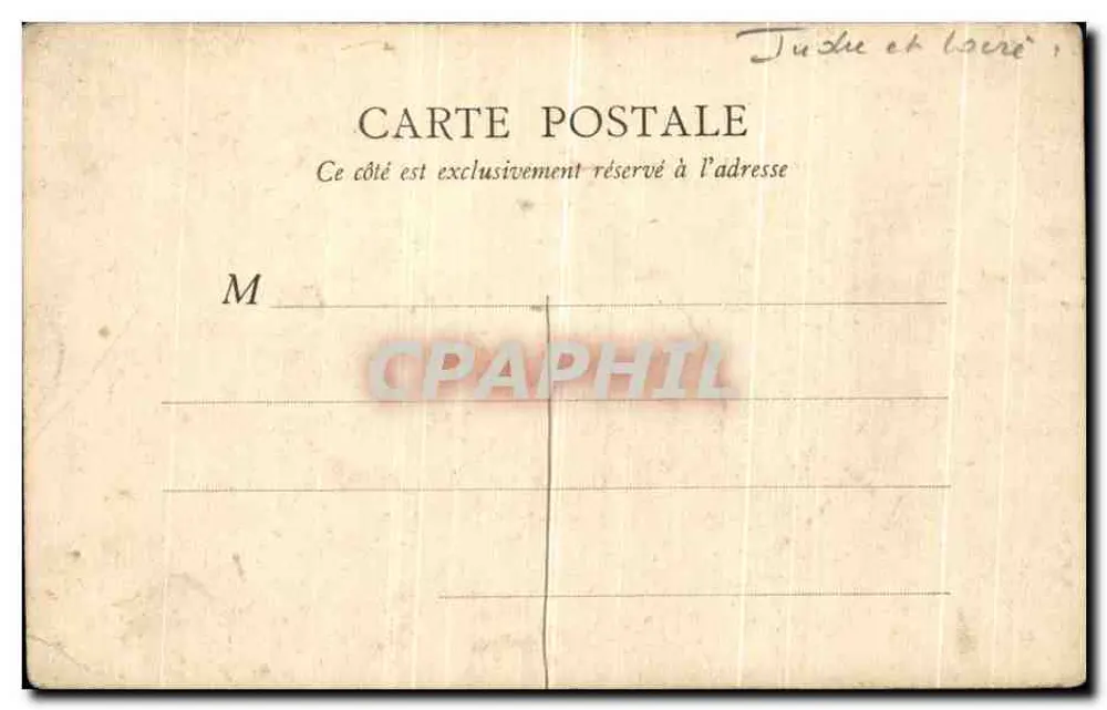 Tours — Jardin de l'Archevêché — éditeur B.F. Paris, n°14 - Verso