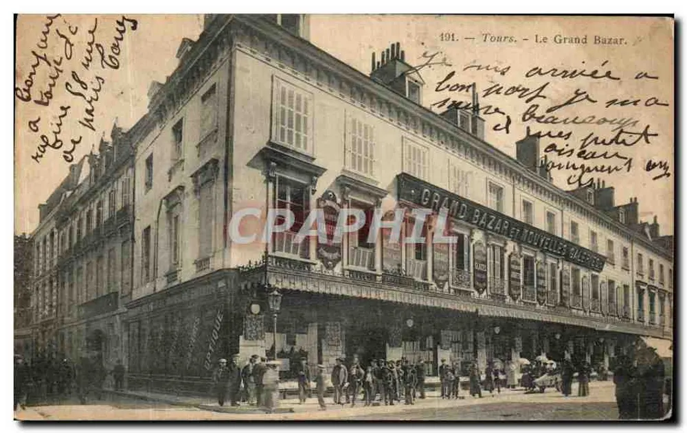 Tours — Le Grand Bazar — editor desconocido, n° 491 - Anverso