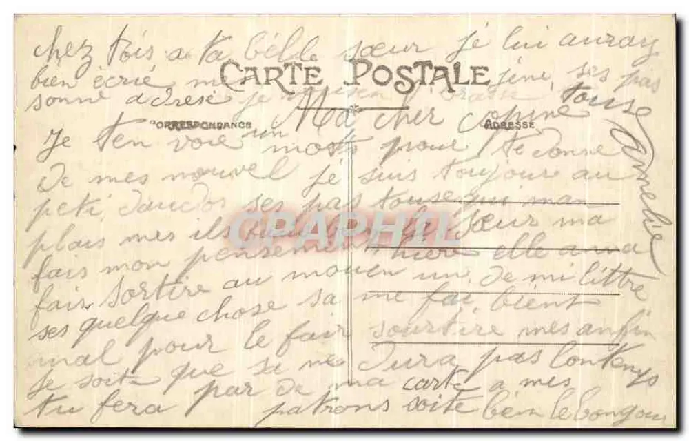 Tours (Indre-et-Loire) — Hospice Général — Cour de l'Administration — A. B. - Verso