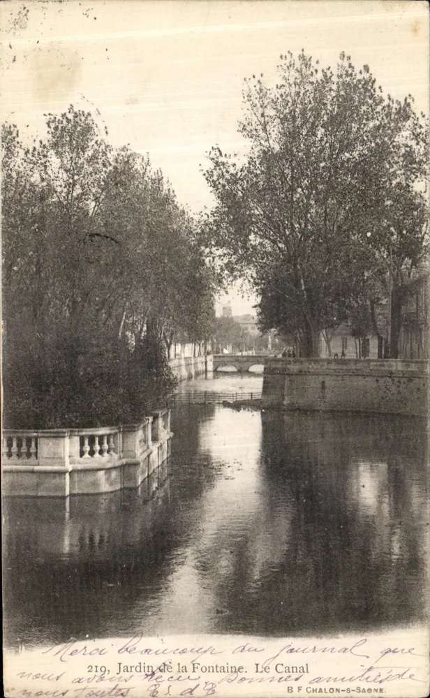 Garten der Fontaine — Der Kanal — B. F. CHALON-SAÔNE, n°219 - Vorderseite