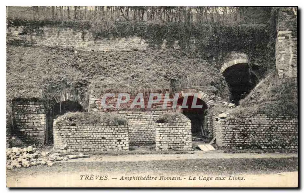 Trier — Römisches Amphitheater — Die Löwengrube - Vorderseite