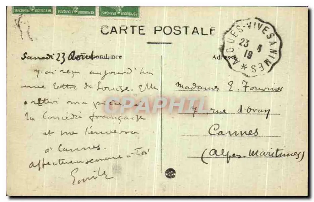 Avèze (Gard) — View — Unknown Publisher, Series Number Not Visible - Back