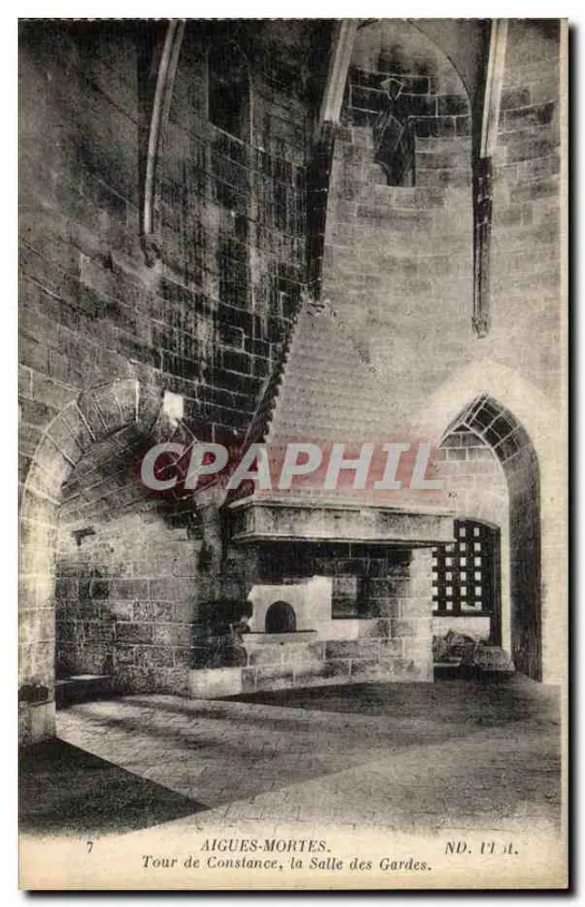Aigues-Mortes — Turm von Constance, der Wachraum — ND. 17 dt. - Vorderseite