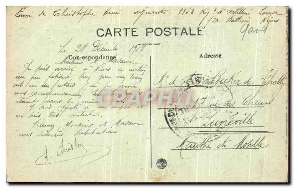 Nîmes — Boulevard Victor-Hugo — A.R. - Verso