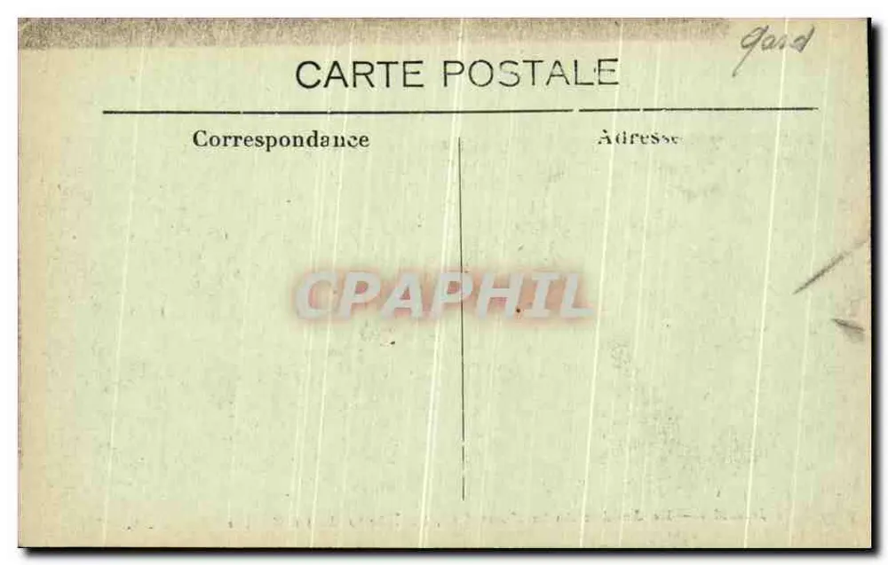 Nîmes — Der Garten der Fontaine, Innenraum der Grotte — A.R. - Rückseite