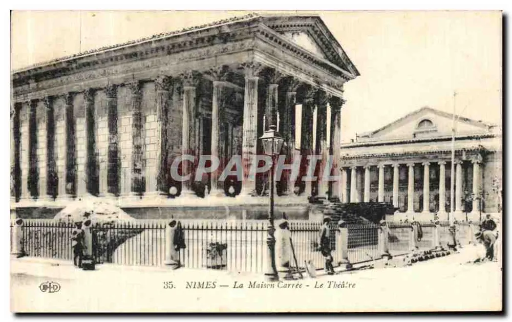 Nîmes — Maison Carrée — Theater — E. Le Daley, Nr. 35 - Vorderseite