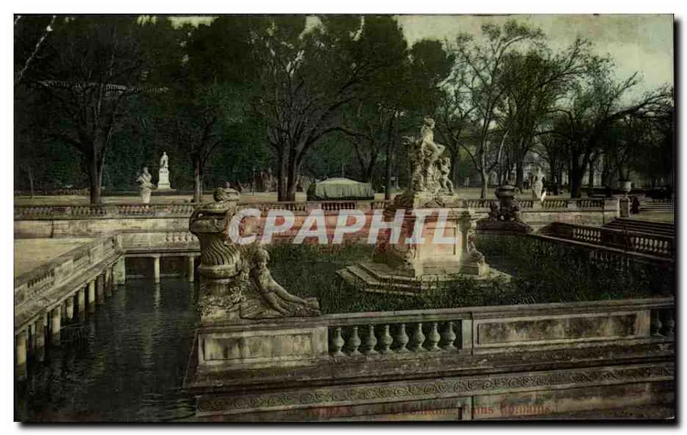 As Fontes Romanas — Jardim das Tuileries — Editor: G. Durand - Frente