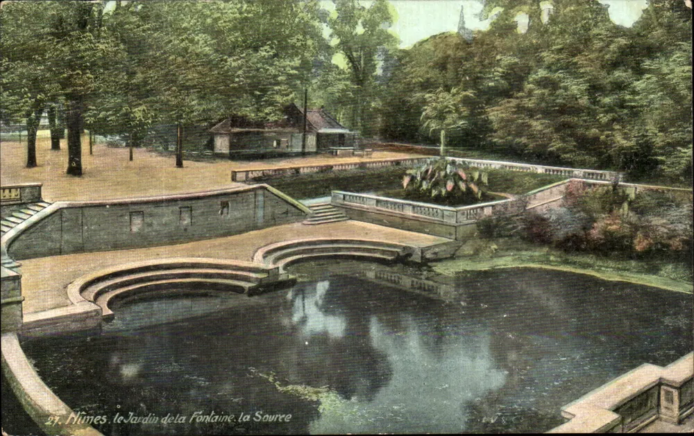Ménes, o Jardim da Fonte, a Fonte — editor L.V. & Cie, n°27 - Frente