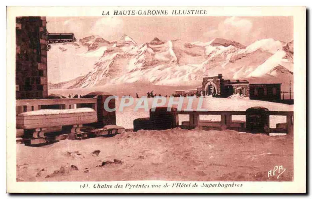 Kette der Pyrenäen von Hotel de Superbagnères gesehen — Illustriertes La Haute-Garonne, Nr. 141 - Vorderseite