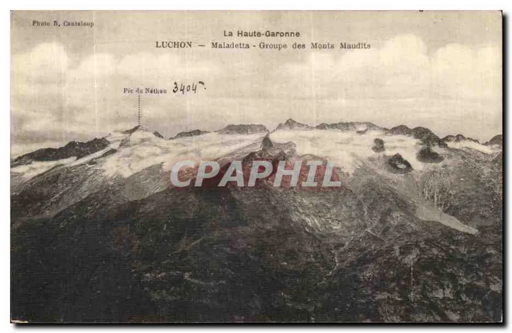 La Haute-Garonne — Luchon — Maladetta — Gruppe der Monts Maudits — Foto B. Cantaloup - Vorderseite