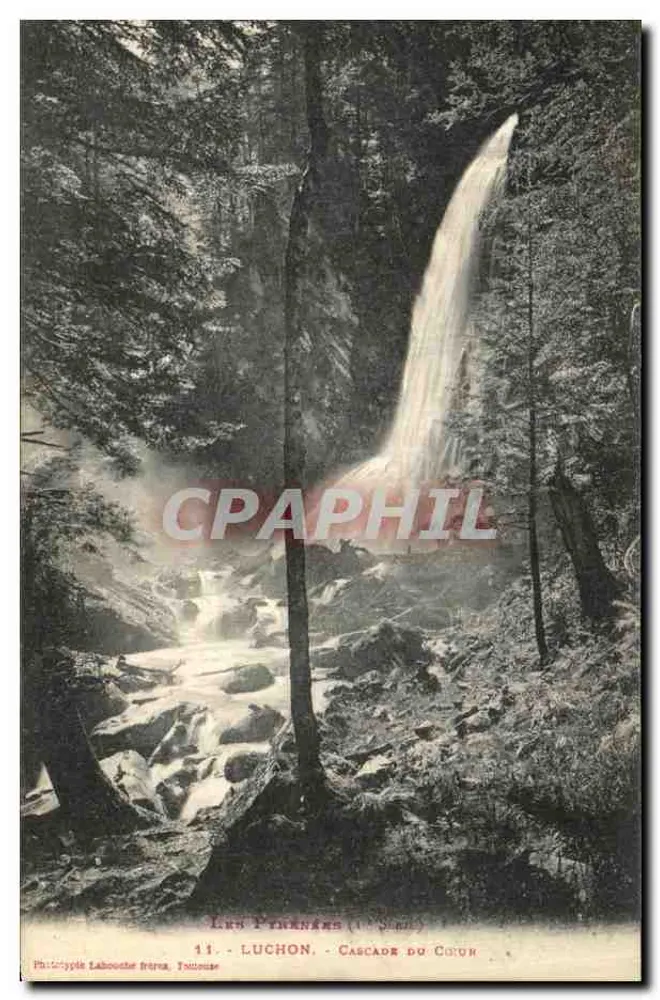Les Pthénânes (1 - Hautes-Pyrénées) - Cachoeira do Colouh - Fototipia Labouche Frères, Toulouse - Frente