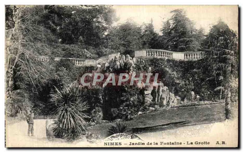 Nîmes - Jardin de la Fontaine - La Grotte - A.R. - Vorderseite