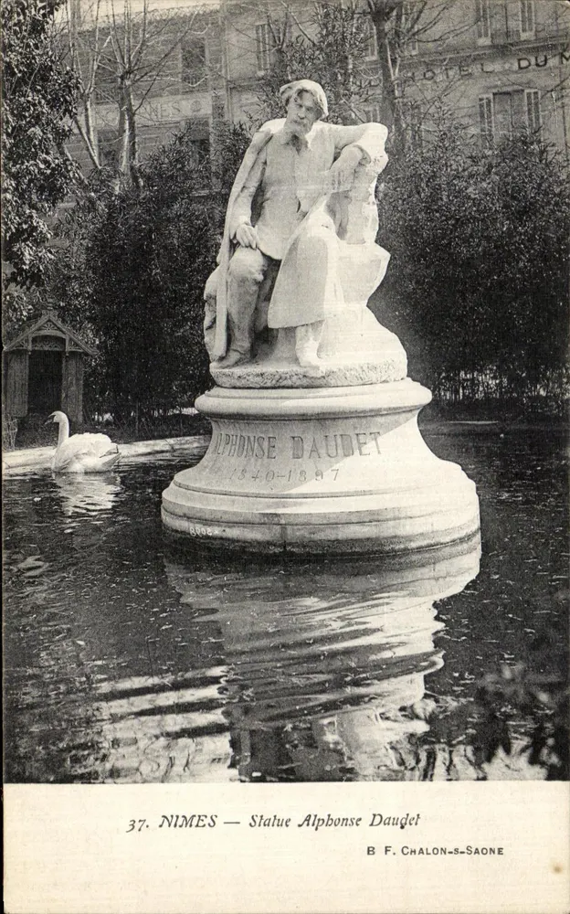 NIMES — Estátua de Alphonse Daudet — B. F. CHALON-S-SAONE - Frente