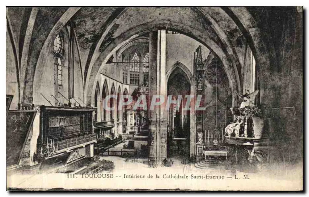 Toulouse — Innenansicht der Kathedrale Saint-Étienne — L. M. - Vorderseite