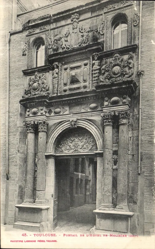 Toulouse - Portal des Hotels Molinier (1557) — Phototypie Labouche Frères, Toulouse, n°45 - Vorderseite