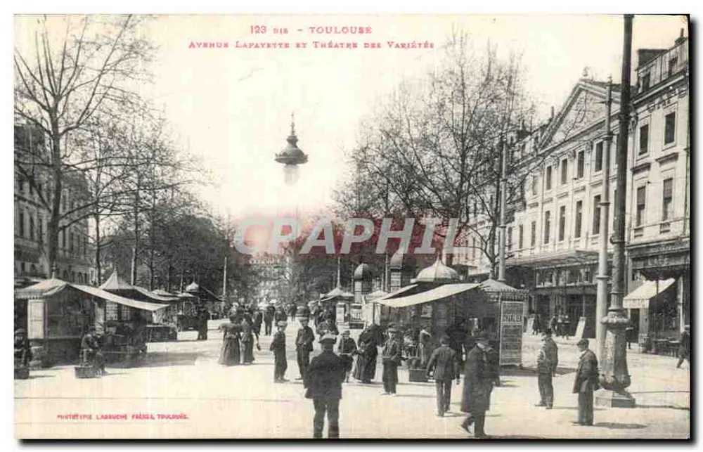 Avenue Lapavette und Theater des Variétés — Toulouse — Phototypie Lassuche, Toulouse - Vorderseite