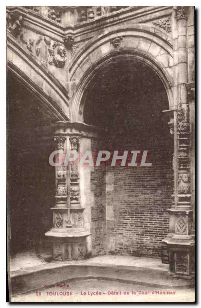 Toulouse - Das Lycée - Detail der Cour d'Honneur — Photo Merlin, n°28 - Vorderseite