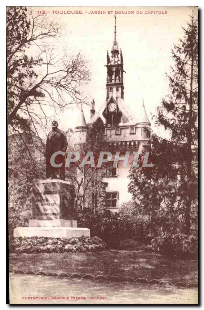Toulouse - Jardim e Torre do Capitólio — Fototipia Labouche Frères, Toulouse - Frente