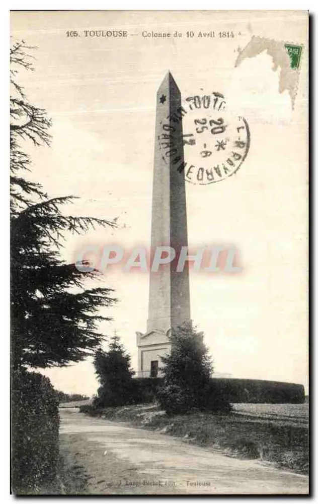 Toulouse — Säule vom 10. April 1814 — J. Longi-Bricard, Toulouse - Vorderseite