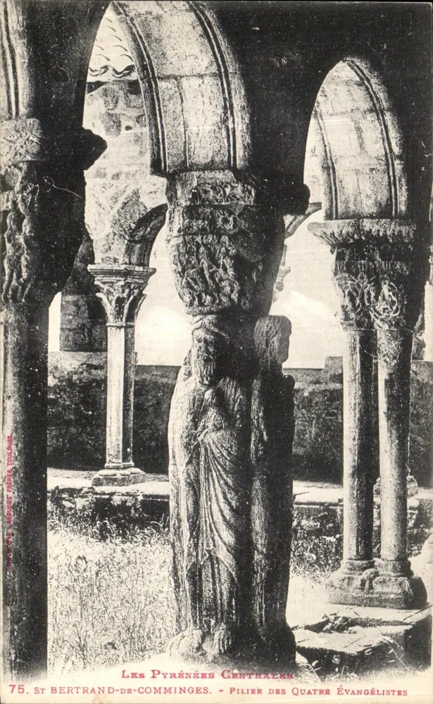 St Bertrand-de-Comminges — Pilar dos Quatro Evangelistas — Editor Père Tollasse, n°75 - Frente