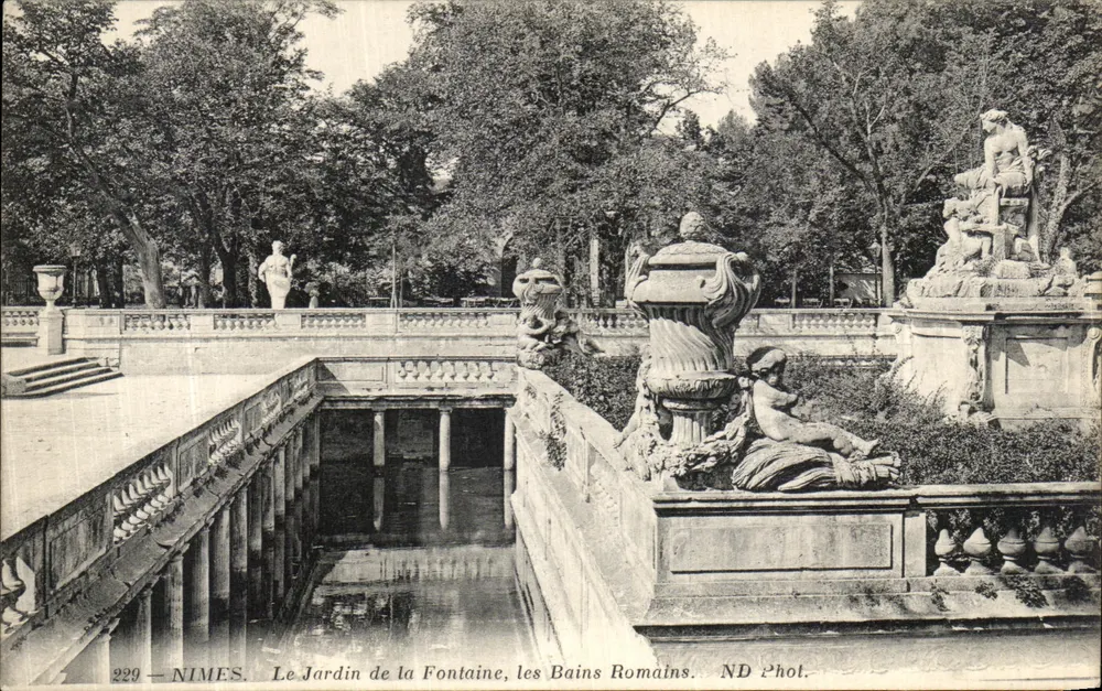 NIÈMES — Der Garten der Quelle, die römischen Bäder — ND Phot. n°229 - Vorderseite