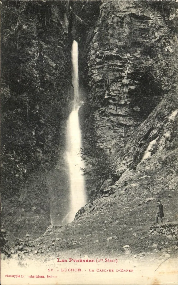 As Pirineus (1ª Série) - Luchon - A Cascata do Inferno - Fototipo L'Ance Intères, Toulouse - Frente