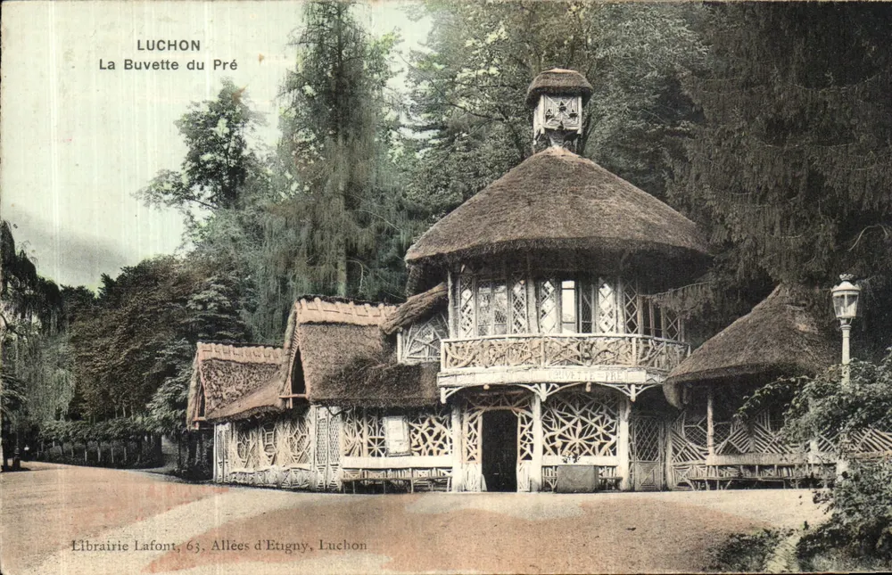 Luchon — A Buvette do Pré — Livraria Lafont, Avenues d'Eugny, Luchon - Frente