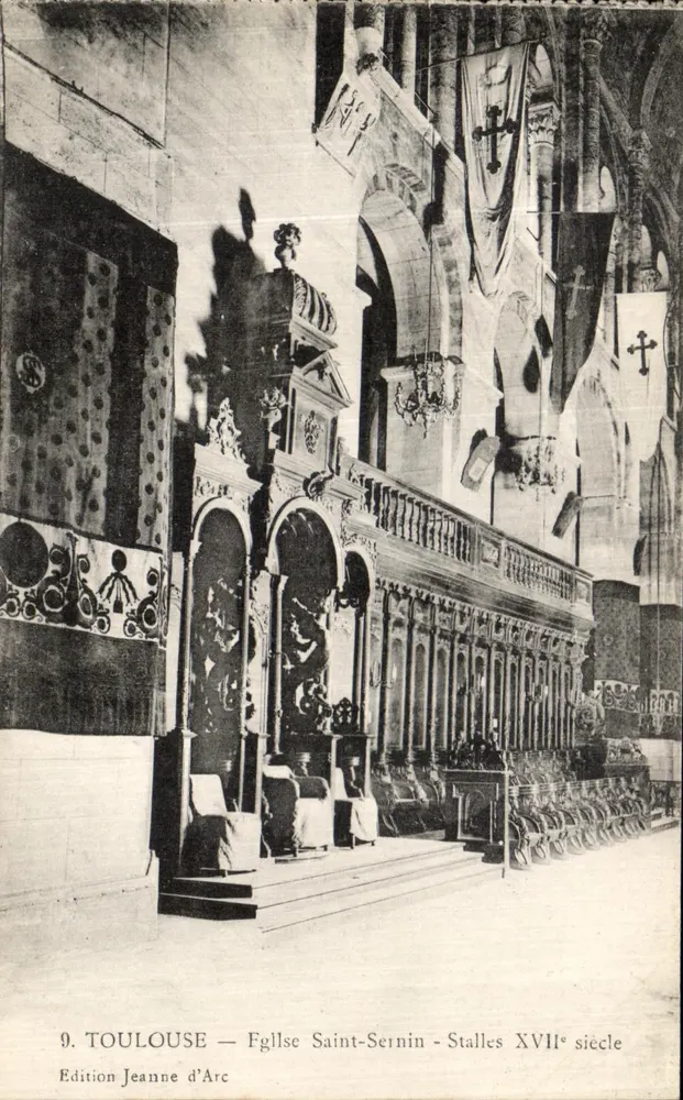 Toulouse — Kirche Saint-Sernin — Stühle des 17. Jahrhunderts — Edition Jeanne d'Arc - Vorderseite