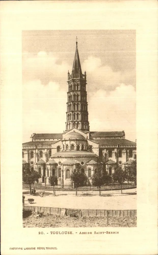Toulouse - Abside Saint-Sernin — Fototipia Labouche Frères, Toulouse, n°20 - Frente