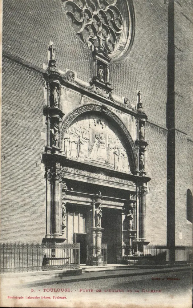 Toulouse - Tor zur Kirche der Dalbade — Phototypie Labouche frères, Toulouse, n°5 - Vorderseite