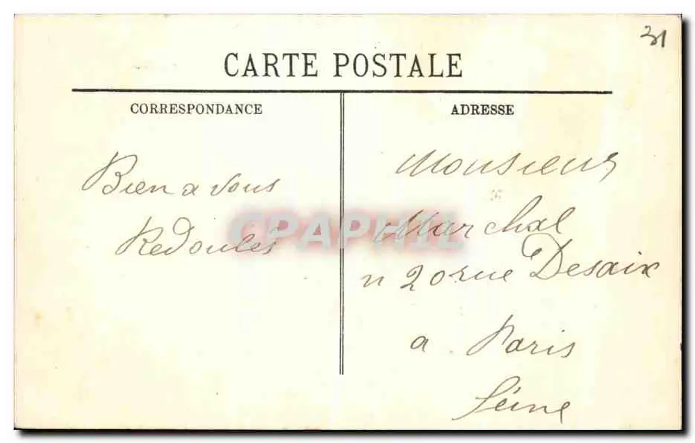 Toulouse — A Estação — LL. — Editor LL. n° 168 - Verso