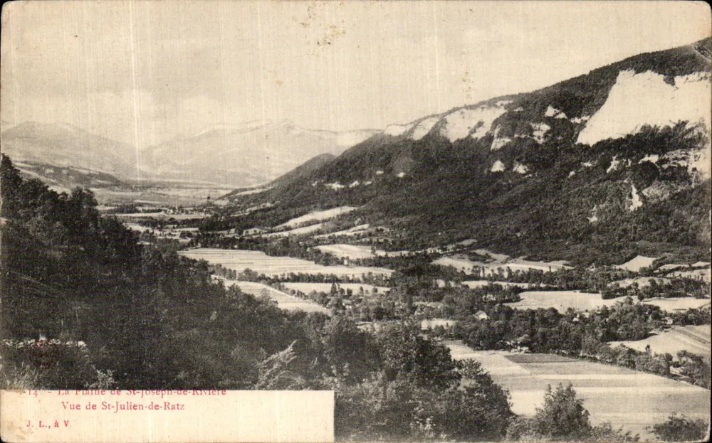 Die Ebene von St-Joseph-de-Rivière — Ansicht von St-Julien-de-Ratz — J. L., à V. - Vorderseite