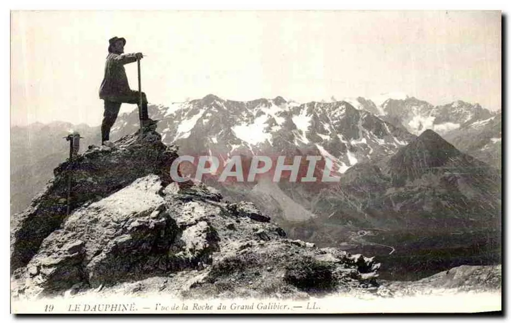 Das Dauphiné — Ansicht der Roche du Grand Galibier — LL. — Nr. 19 - Vorderseite