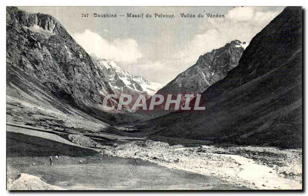 Massif du Pelvoux — Tal des Vénéon — Papeterie des Alpes, Eug. Robert, Grenoble - Vorderseite