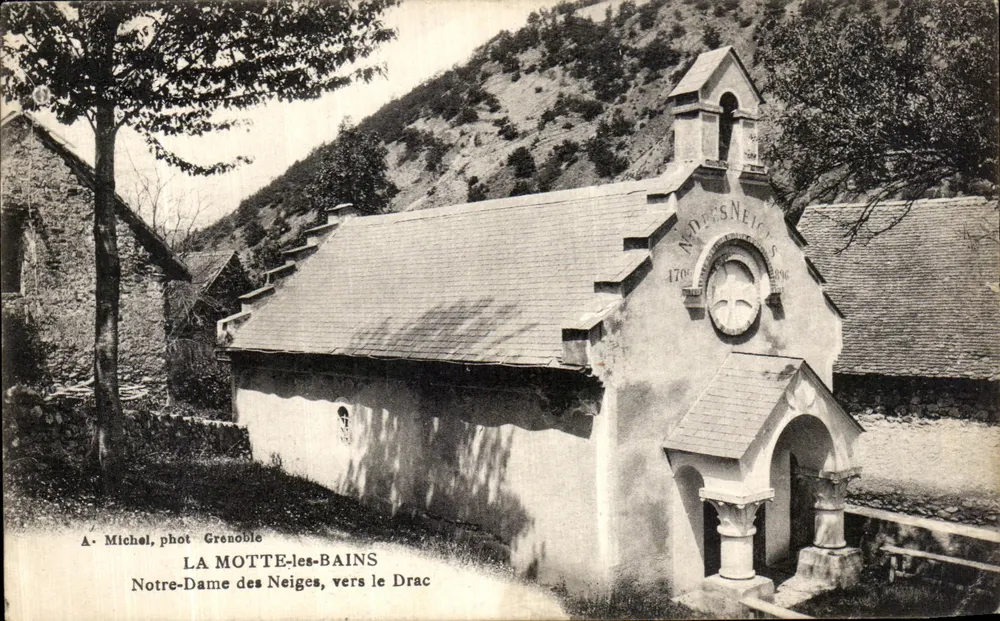 Notre-Dame des Neiges — Kapelle in La Motte-les-Bains, am Drac — A. Michel, Fotografie Grenoble - Vorderseite