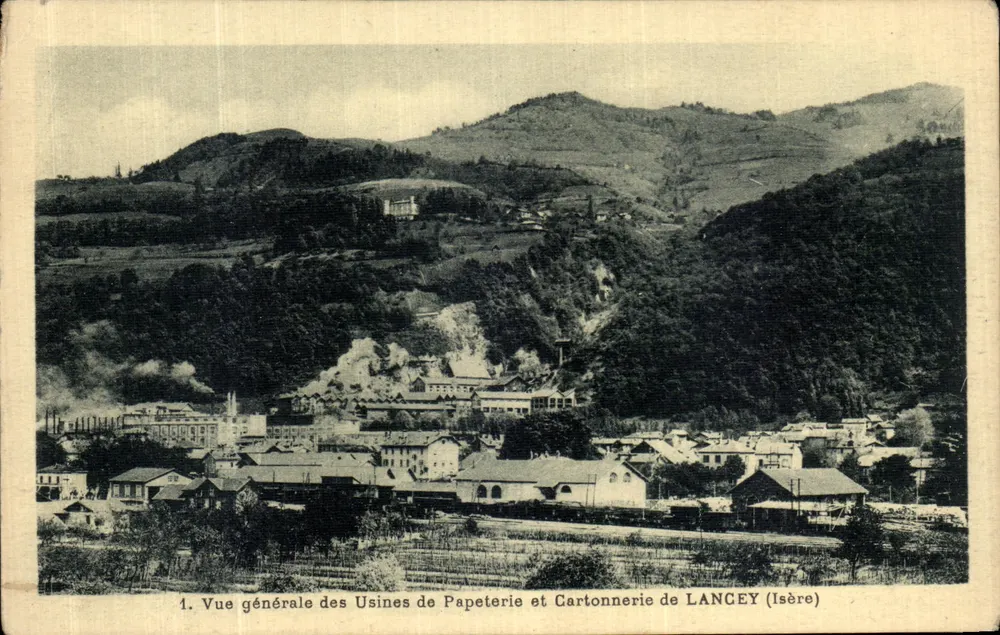 Papier- und Kartonfabrik von LANCEY (Isère) — allgemeiner Blick — Verleger nicht sichtbar - Vorderseite