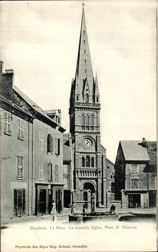 Dauphiné. La Mure. Die Neue Kirche — Phot. H Thiervoz — Papeterie des Alpes Eug. Robert, Grenoble - Vorderseite
