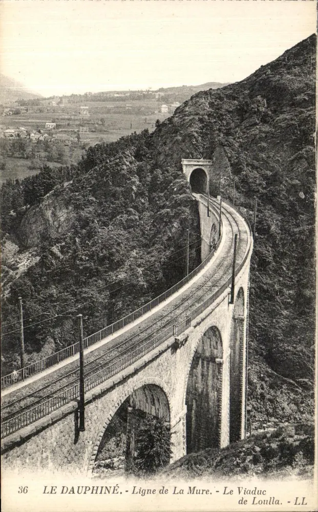 O Dauphiné - Linha de La Mure - O Viaduto de Loulla - LL - Frente