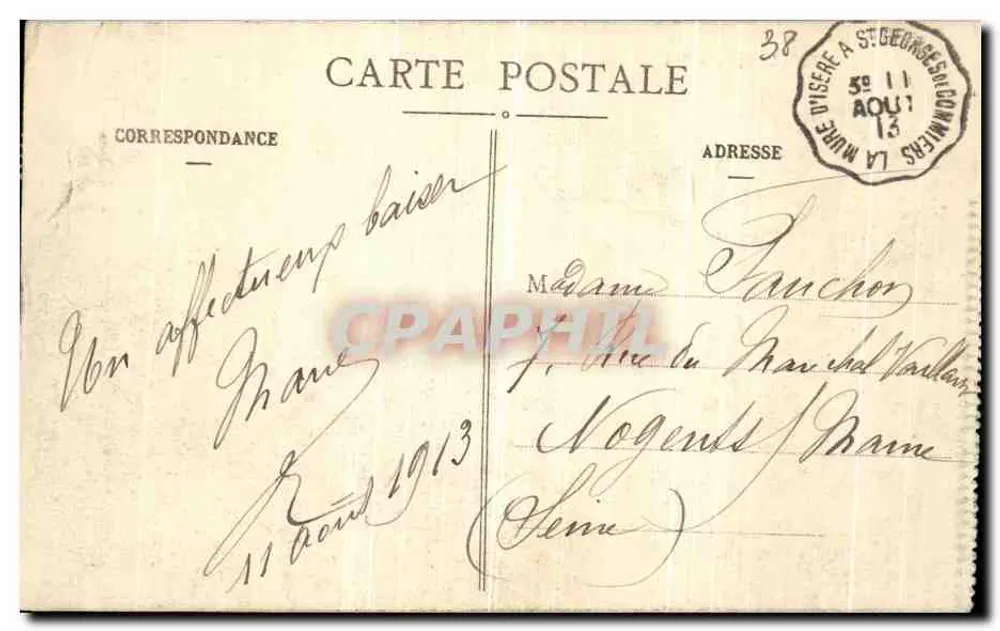 Dauphiné - Umgebung von La Mure - See Pierre-Châtel und Berg Tabor - 1079 - Rückseite