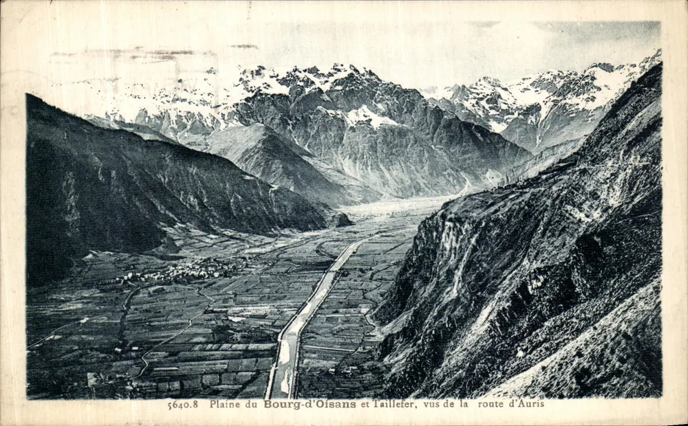 Plaine du Bourg-d'Oisans und Taillefer, gesehen von der Auris Straße — Serie 5640.8 — unbekannter Verlag - Vorderseite