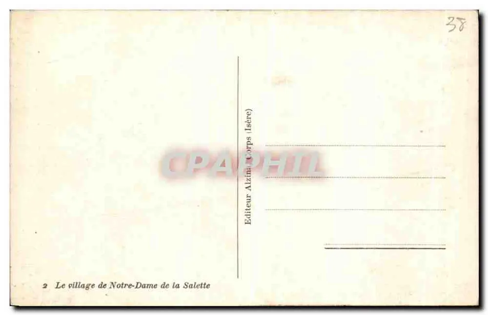 Notre-Dame de la Salette — Santuario e villaggio — Editore Alzim (Isère) - Verso
