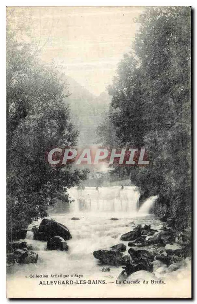 Allevéard-les-Bains — A Cascata do Breda — Coleção Artística Sayn - Frente