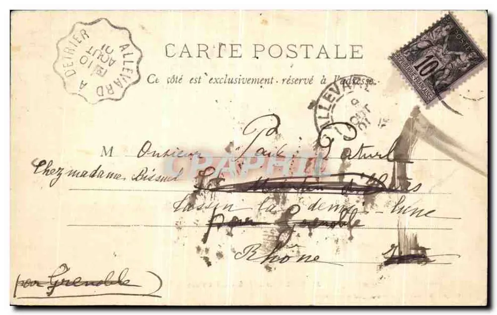 Concert in het Park — Allevard-les-Bains — Fototype A. Bergarat et Cie, Nancy - Achterkant