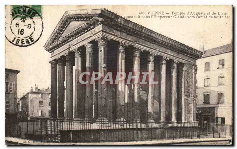 Viena — Templo de Augusto e Lívio — construído sob o Imperador Cláudio em torno do ano 41 da nossa era - Frente