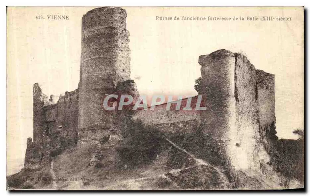 Ruinen der alten Burg La Bátie — 13. Jahrhundert — Verlag Blanchard, Wien - Vorderseite