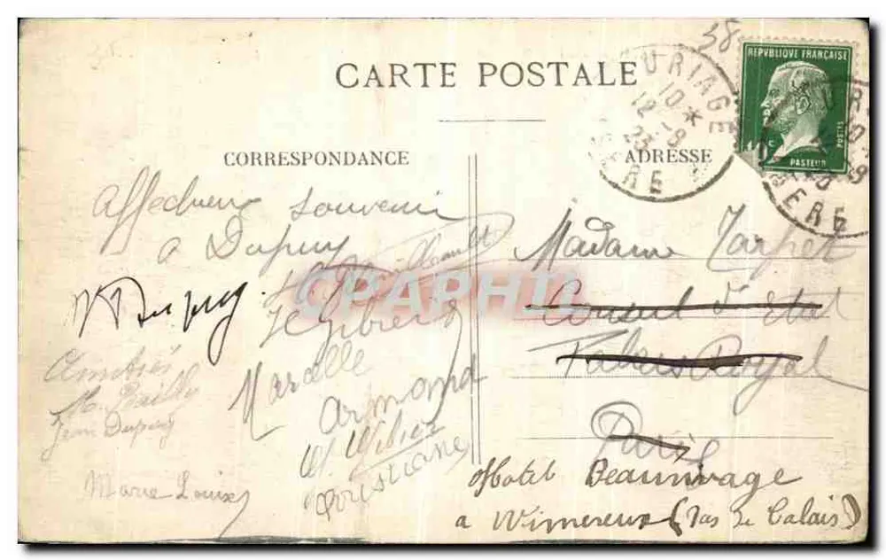 Uriage-les-Bains — Schloss und Massif de Belledonne — Éditeur E.R. - Rückseite