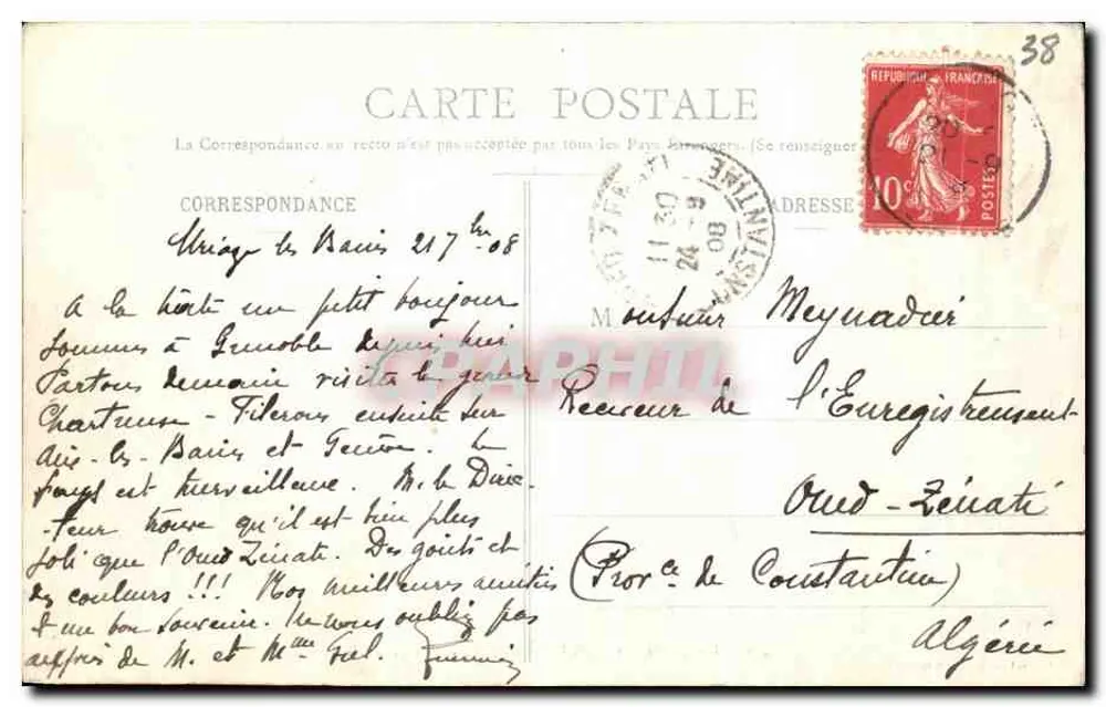 Uriage-les-Bains — Vista generale — Collezione L. P., Grenoble, n° 426 - Verso