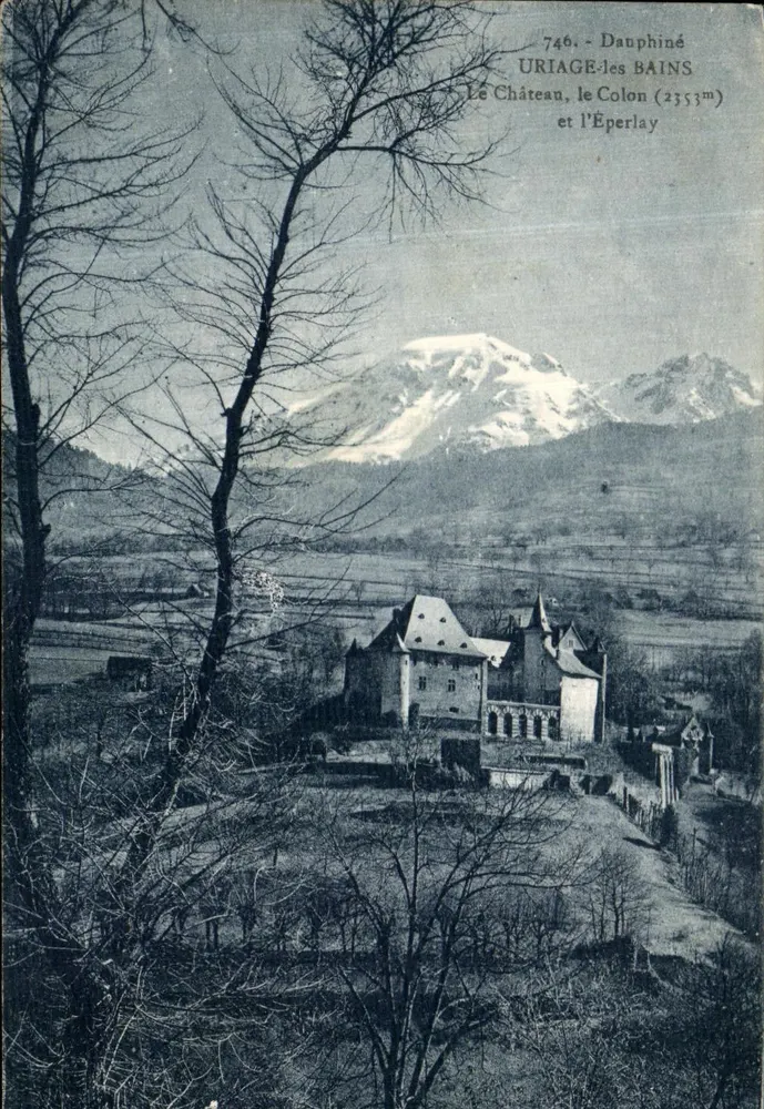 Uriage-les-Bains — Das Schloss, der Mont Colon (2353m) und das Éperlay — Verlag Bource, Grenoble, Nr. 746 - Vorderseite